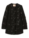 Twinset Coat With Applications  In Black