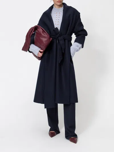Twinset Coat Woman Color Blue In Multi