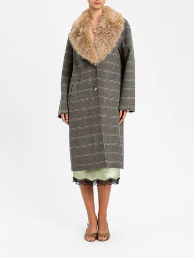 Twinset Coat Woman Color Grey In Gray