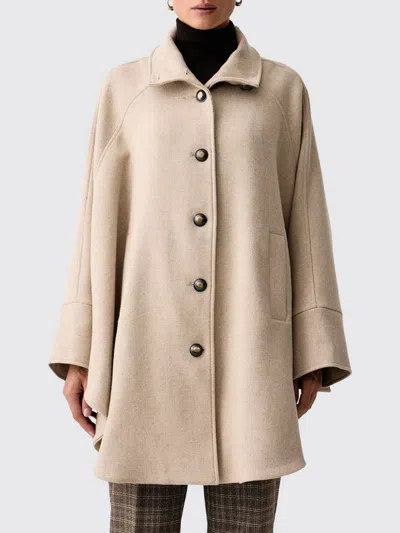Twinset Coat Woman Color Sand In Gold