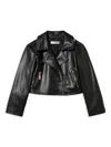 Twinset Coated Biker Jacket In Black