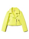 Twinset Coated Biker Jacket In Yellow