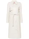 Twinset Coated Trench Coat In Neutrals