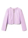 Twinset Coated Zip-up Jacket In Purple