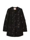 Twinset Black Jacket Frontal Buttons Closure In Blue