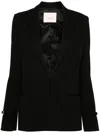 Twinset Strap-detail Blazer In Black