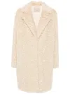 Twinset Faux-fur Midi Coat In Multicolor