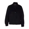 Twinset Twin-set Classic Black Jacket With High Collar In Black