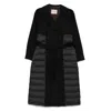 Twinset Twin-set Long Double-breasted Coat In Black
