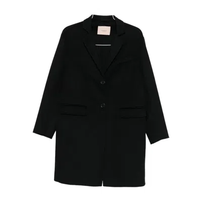 Twinset Coats In Black