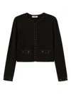 Twinset Embellished Stud-detail Cardigan In Black