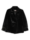 Twinset Black Coat With Classic Lapels In Faux Fur Woman In Black