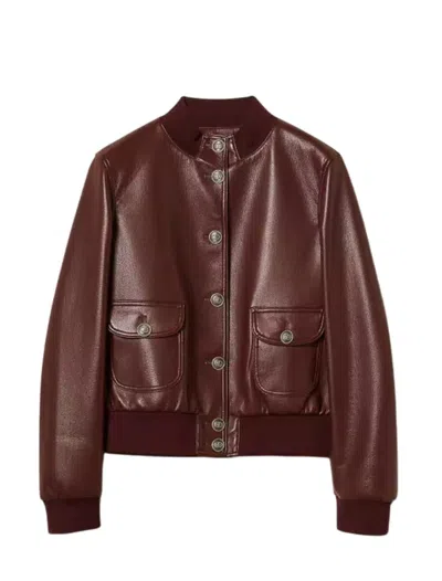 Twinset Coats In Burgundy