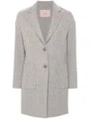 Twinset Sequinned Coat In Grey