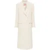Twinset Double-breasted Herringbone Coat In Neutrals/gold