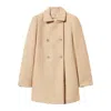 Twinset Bouclé Coat With Sequins In Neutral
