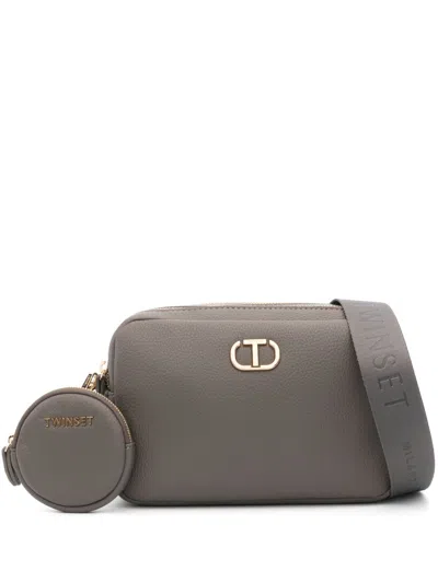 Twinset Coin-purse Cross Body Bag In Grey