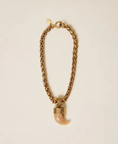 Twinset Collier En Chaîne Avec Corne In Gold