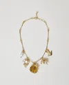 Twinset Floral-charm Necklace In Gold