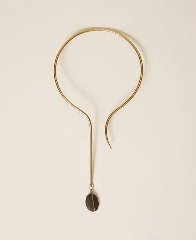 Twinset Collier Ras-du-cou Avec Pierre In Gold