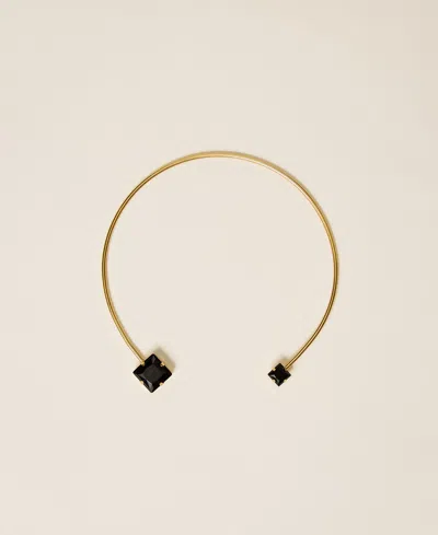 Twinset Collier Ras-du-cou Avec Strass In Gold
