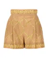 Twinset Twin Set Printed Poplin Shorts In Nude