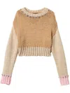 Twinset Colour-block Jumper In Neutrals