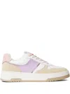 Twinset Colour-block Leather Sneakers In White