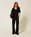 Twinset Combinaison Avec Détails En Satin In Black