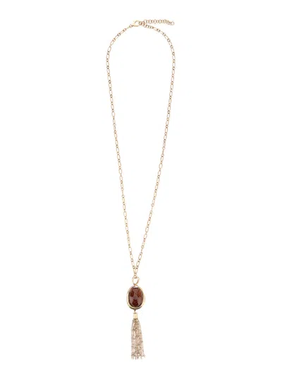 Twinset Copper-detailed Brass Necklace In Gold