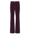 Twinset Corduroy Purple Pants In Purple