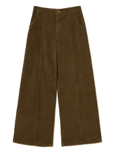 Twinset Corduroy Trousers In Brown