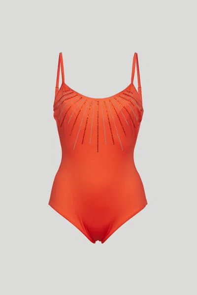 Twinset Costume Intero Arancio Glitter In Arancione