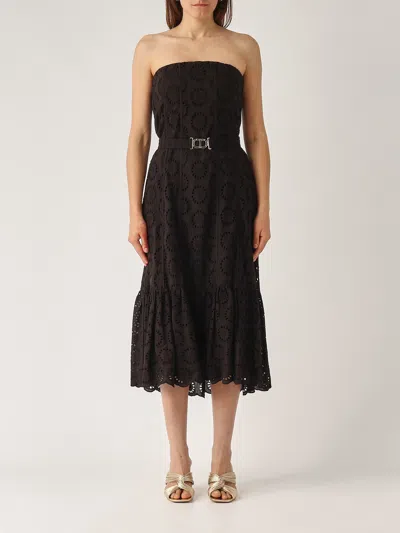 Twinset Cotone Dress In Nero