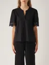 Twinset Lace-detail Blouse In Black