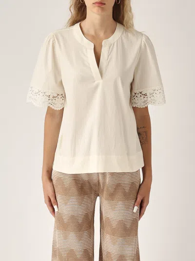 Twinset Cotone T-shirt In Neutral