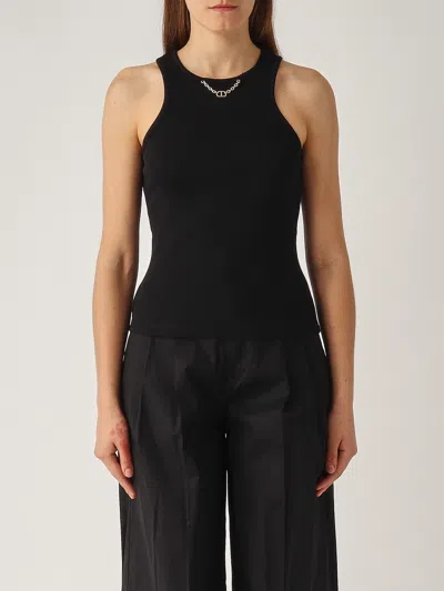 Twinset Cotone Top-wear In Nero