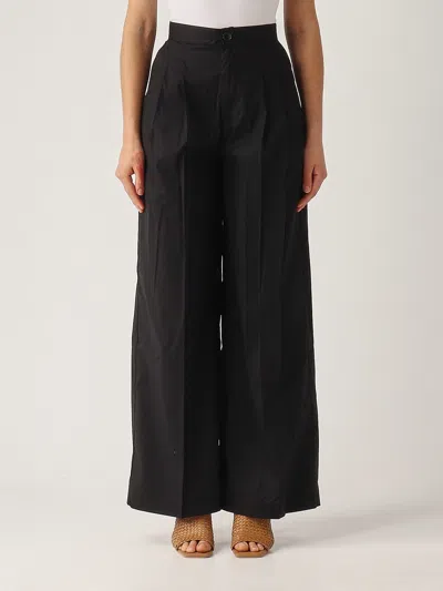 Twinset Cotone Trousers In Nero