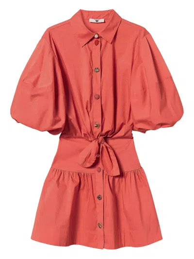 Twinset Cotton-blend Dress In 橘色