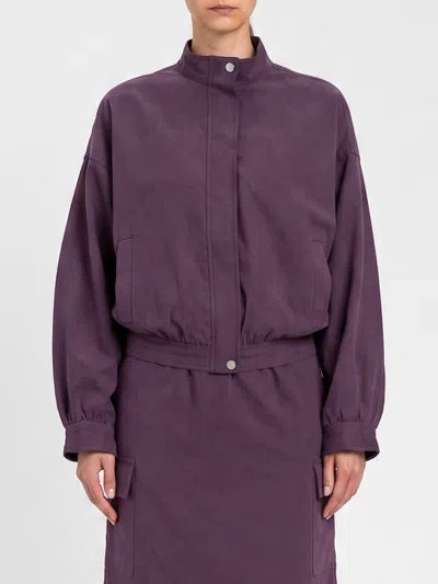 Twinset Cotton Blend Jacket In Blue