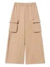 Twinset Cotton-blend Trousers In Neutrals