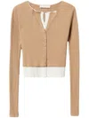 Twinset Cotton Cardigan In Neutrals