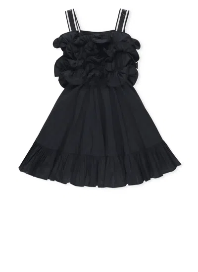 Twinset Kids' Cotton Dress In Black