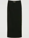 Twinset Cotton Maxi Skirt In Black