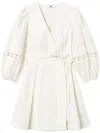 Twinset Cotton Mini Dress In 00059_madreperla