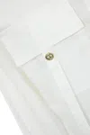 Twinset Cotton Poplin Shirt In Bianco Ottico