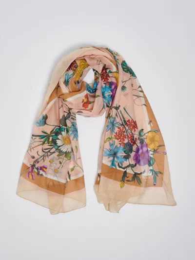 Twinset Cotton Scarf In Multicolor