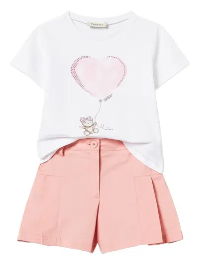Twinset Kids' Cotton Short Set