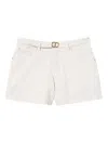 Twinset Cotton Shorts In White
