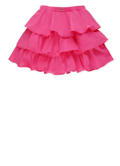 Twinset Kids' Cotton Skirt In Fuchsia